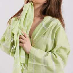 Rackhams Trendy Cotton Hammam Hand Towel - Turquoise - thumbnail 4
