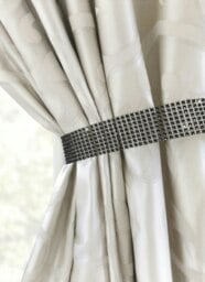 Rackhams Diamante Strip Curtain Tieback Pair - Black - thumbnail 1