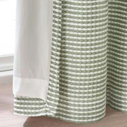 Rackhams Stab Stitch Lined Eyelet Curtains Sage Green - 46 x 54 Inch - Sage Green - thumbnail 3