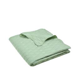 Rackhams Scallop Waves Quilted Bedspread Green - 240 x 260 cm - Green - thumbnail 3