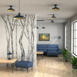 Rackhams Felix Blue Pendant Lamp 1XE27 The Hand Made High Quality Fittings 29CM Shades Rugged Industrial Look
