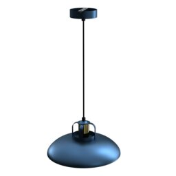 Rackhams Felix Blue Pendant Lamp 1XE27 The Hand Made High Quality Fittings 29CM Shades Rugged Industrial Look - thumbnail 6