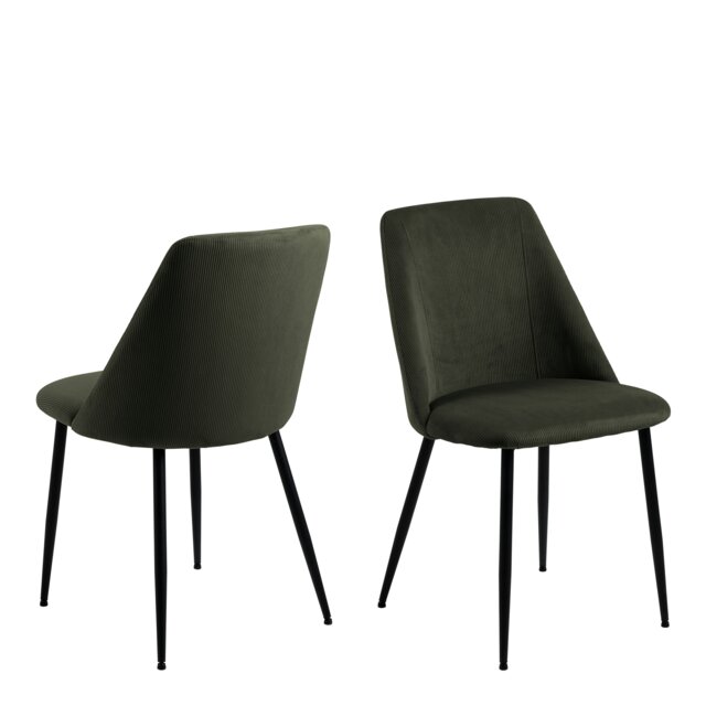 Rackhams Ines Dining Chair in Olive Green Set of 4 - 1 - image 1