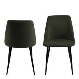 Rackhams Ines Dining Chair in Olive Green Set of 4 - 1 - thumbnail 2