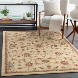 Rackhams Riley-Vintage Beige Brown Green Traditional Boho Rug - 200 x 290 cm - thumbnail 1