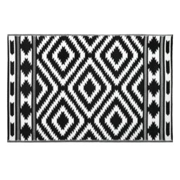 Rackhams Lightweight Reversible Plastic Woven Outdoor Rug, 133x190cm, Aztec - thumbnail 1