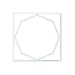 Rackhams 60x60cm LED Frame Panel Light with Hexagon Inner Lights, 40W, Cool White - Pack of 6 - 6500K - thumbnail 1
