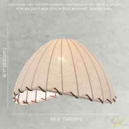 Rackhams Natural Linen Oatmeal Beige Pendant Light Shade with Linking Rope - thumbnail 6