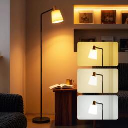 Rackhams Standing Lamp with Rotatable Head, Modern Floor Lamp, Black - Black - thumbnail 2