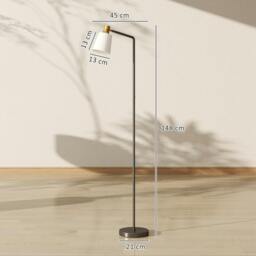 Rackhams Standing Lamp with Rotatable Head, Modern Floor Lamp, Black - Black - thumbnail 5