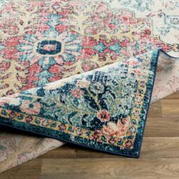 Rackhams Murat-Vintage Blue Red Yellow Traditional Boho Rug - 200 x 275 cm - thumbnail 4