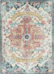 Rackhams Murat-Vintage Blue Red Yellow Traditional Boho Rug - 200 x 275 cm - thumbnail 2