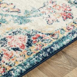 Rackhams Murat-Vintage Blue Red Yellow Traditional Boho Rug - 200 x 275 cm - thumbnail 3