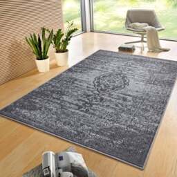 Rackhams Velours Méridional Grey Rug - Oriental Look - 235X320 cm - thumbnail 5