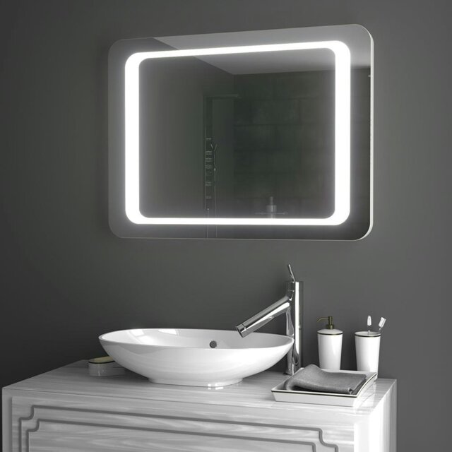 Rackhams Rectangle LED Illuminated Bathroom Mirror