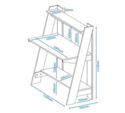 Rackhams Arizona Desk with 2 Shelves Light Oak - thumbnail 1