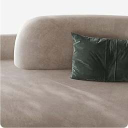 Rackhams Cosima Grey Four Seater, Five Seater Curved Sofa, Long Sofa Suedue - Curved Sofa 330cm / 250cm - Right Hand Facing - thumbnail 4