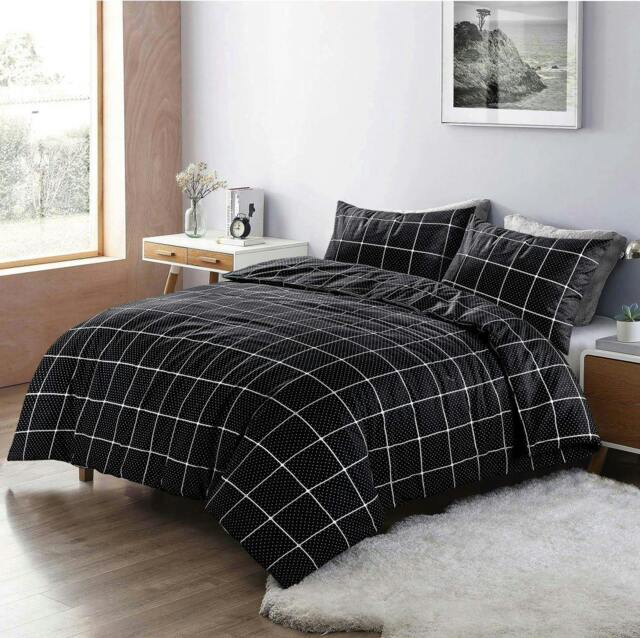 Rackhams Mateo Duvet Cover Set - Black - Double - image 1