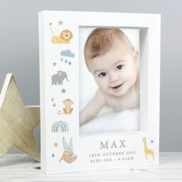 Rackhams Personalised Safari Animals 5x7 Box Photo Frame - thumbnail 2