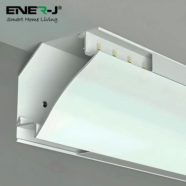 Rackhams 2m Gypsum LED Cove Light 45 Degreesâ Corner Aluminum Profile, White Finish - image 1