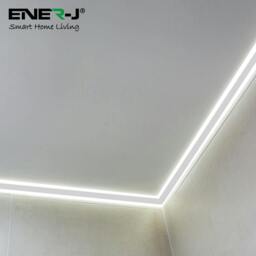 Rackhams 2m Gypsum LED Cove Light 45 Degreesâ Corner Aluminum Profile, White Finish - thumbnail 3