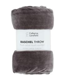 Rackhams Velvet Raschel Throw Charcoal 200 x 240 - thumbnail 3