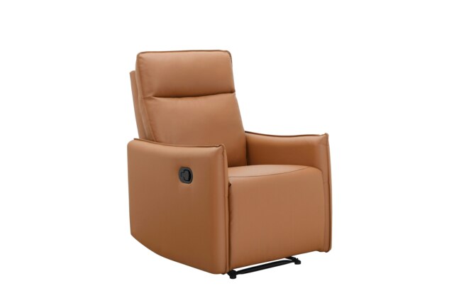 Rackhams Lugo Manual Recliner Sofa (Cognac PU) - Brown - 1, 2, 3 Recliner - image 1
