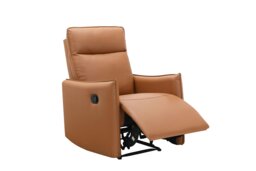 Rackhams Lugo Manual Recliner Sofa (Cognac PU) - Brown - 1, 2, 3 Recliner - thumbnail 5