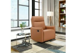 Rackhams Lugo Manual Recliner Sofa (Cognac PU) - Brown - 1, 2, 3 Recliner - thumbnail 2