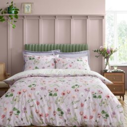 Rackhams Serenity Garden Reversible 200 Thread Count Cotton Duvet Cover Set - Super King - thumbnail 2