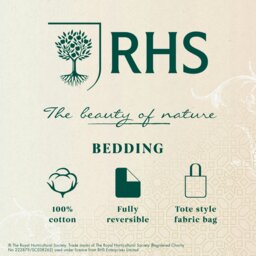 Rackhams Serenity Garden Reversible 200 Thread Count Cotton Duvet Cover Set - Super King - thumbnail 6