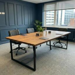 Rackhams Sleek & Slender Rustic Conference Table - 200 - 150 - thumbnail 2