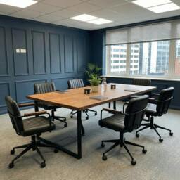 Rackhams Sleek & Slender Rustic Conference Table - 200 - 150 - thumbnail 5
