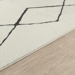 Rackhams Freud-Modern Ivory Black High Pile Rug - 160 x 213 cm - thumbnail 3