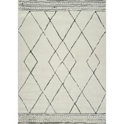 Rackhams Freud-Modern Ivory Black High Pile Rug - 160 x 213 cm - thumbnail 2