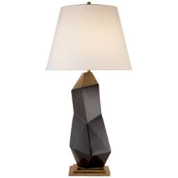 Rackhams Bayliss Table Lamp - Signature Collection - Black Porcelain - thumbnail 1
