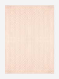 Rackhams Ralph Lauren Baby Girls Cotton Cable Knit Blanket in Pink (101cm) - Pink - 0 - 6 Mths - thumbnail 1
