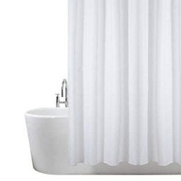 Rackhams White Extra Wide Shower Curtains For Full Bath Coverage Mould Proof Mould Mildew