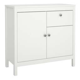Rackhams Madrid Sideboard 2 doors + 1 drawer in White - White - 82.1 - 1