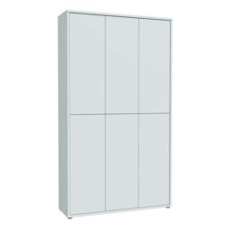 Rackhams Alice Springs Tall Shoe Cabinet with 6 Doors Push-to-Open in Light Grey - Matt - Standard - Light Grey - thumbnail 2