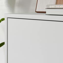 Rackhams Alice Springs Tall Shoe Cabinet with 6 Doors Push-to-Open in Light Grey - Matt - Standard - Light Grey - thumbnail 6