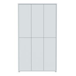 Rackhams Alice Springs Tall Shoe Cabinet with 6 Doors Push-to-Open in Light Grey - Matt - Standard - Light Grey - thumbnail 3