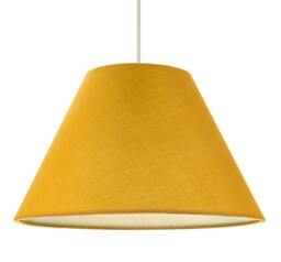 "Rackhams Traditional 12"" Ochre Cotton Coolie Lampshade Suitable for Table Lamp or Pendant" - thumbnail 6