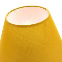 "Rackhams Traditional 12"" Ochre Cotton Coolie Lampshade Suitable for Table Lamp or Pendant" - thumbnail 4