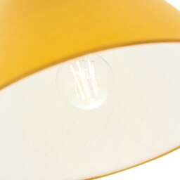"Rackhams Traditional 12"" Ochre Cotton Coolie Lampshade Suitable for Table Lamp or Pendant" - thumbnail 3