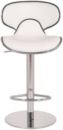 Rackhams Deluxe Carcaso Faux Leather Bar Stool, Adjustable Swivel, Weighted Base - thumbnail 3