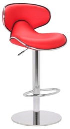 Rackhams Deluxe Carcaso Faux Leather Bar Stool, Adjustable Swivel, Weighted Base