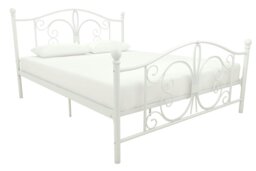 Rackhams Bombay Metal Bed White - King Size - thumbnail 2