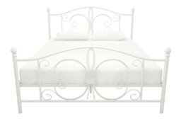 Rackhams Bombay Metal Bed White - King Size