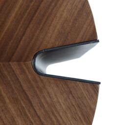 Rackhams Round Coffee Table Walnut and Black Steel 2113 - thumbnail 5